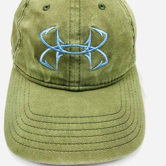 Under Armour Green Ball Cap Hat Embroidered Logo - Picture 5 of 5
